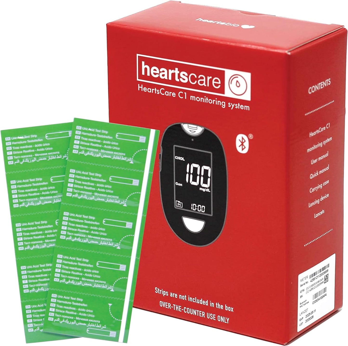 HeartsCare C1 Uric Acid Meter Test Kit