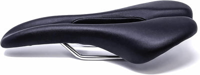 HeartsBio Road and Mountain Bike Saddle - HeartsFit Ergonomic Bike Saddle (Black, 15cm 10.8 oz) - Light Weight