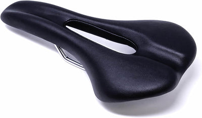 HeartsBio Road and Mountain Bike Saddle - HeartsFit Ergonomic Bike Saddle (Black, 15cm 10.8 oz) - Light Weight