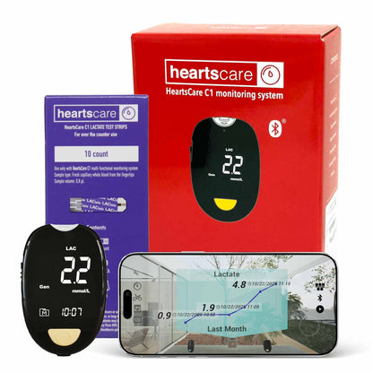 Kit de prueba de lactato HeartsCare C1: tiempo de prueba de 5 segundos 