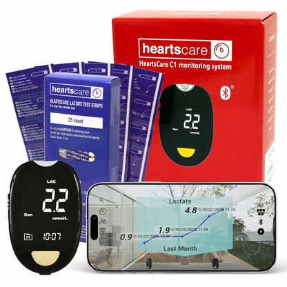 Kit de prueba de lactato HeartsCare C1: tiempo de prueba de 5 segundos 