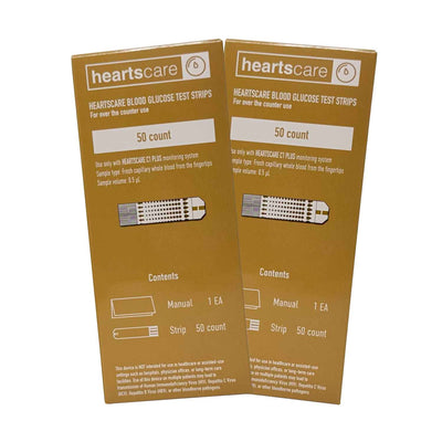HeartsCare Blood Glucose Test Strips (100 count) - C1 Plus only