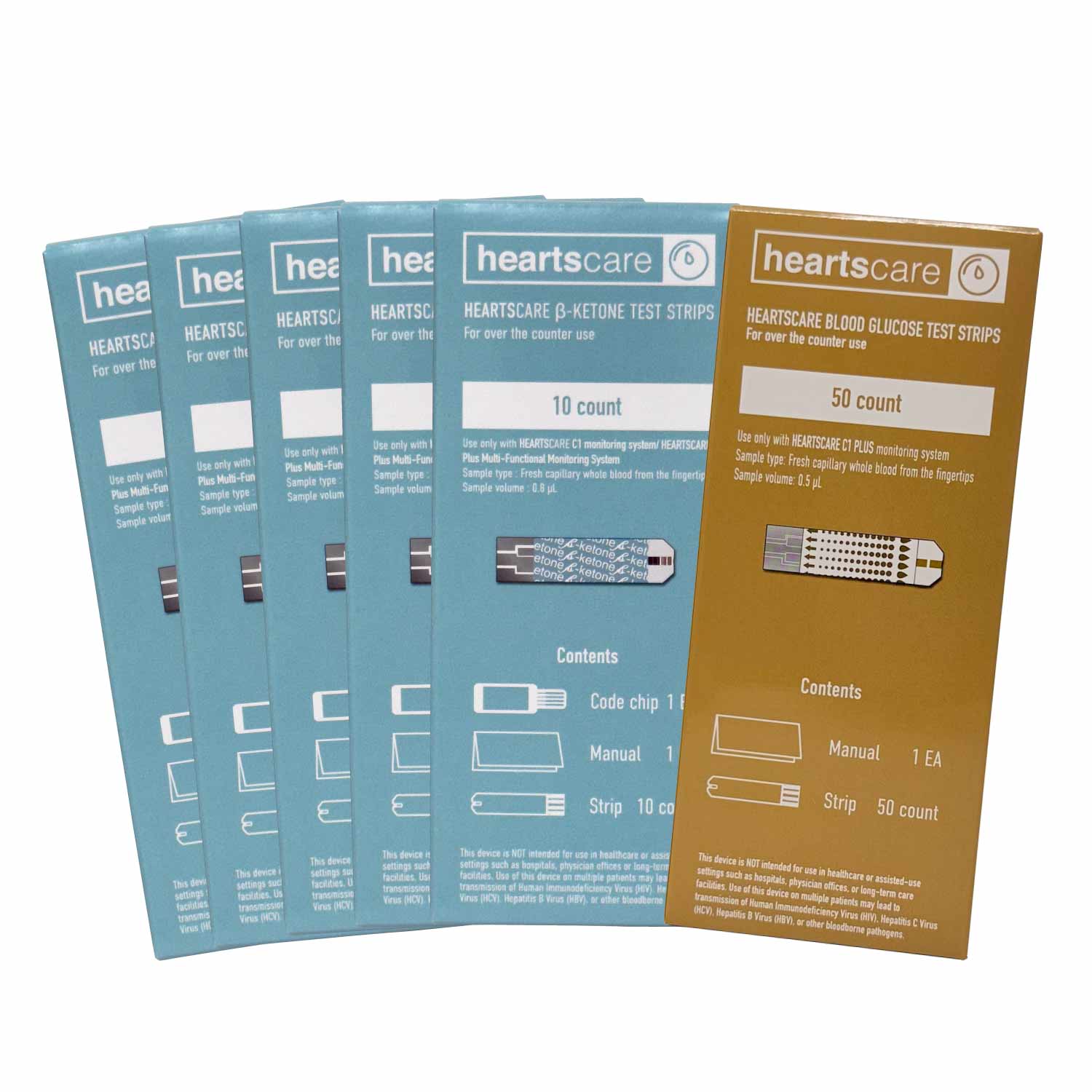 HeartsCare C1 - Tiras reactivas de lactato (10 unidades) 