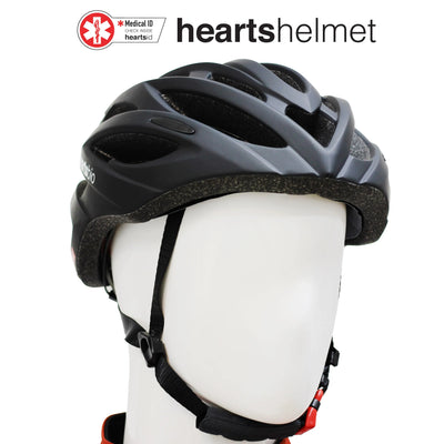 HeartsFit - Bike Helmet with Health ID Card and Health Status Stickers HeartsID